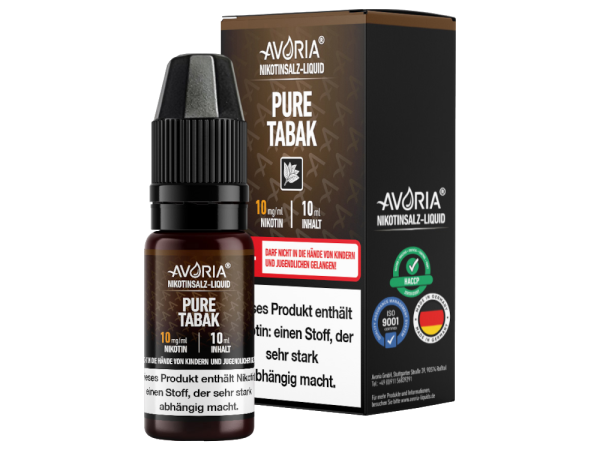 Avoria - Nikotinsalz Liquid - Pure Tabak