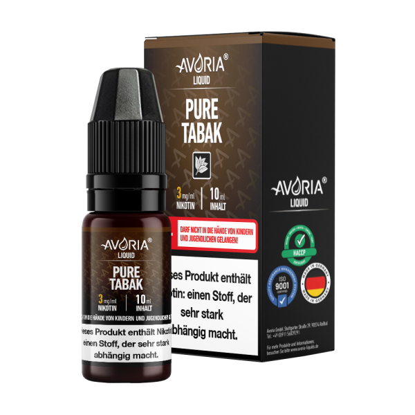 Avoria - Apfel E-Zigaretten Liquid - Pure Tabak